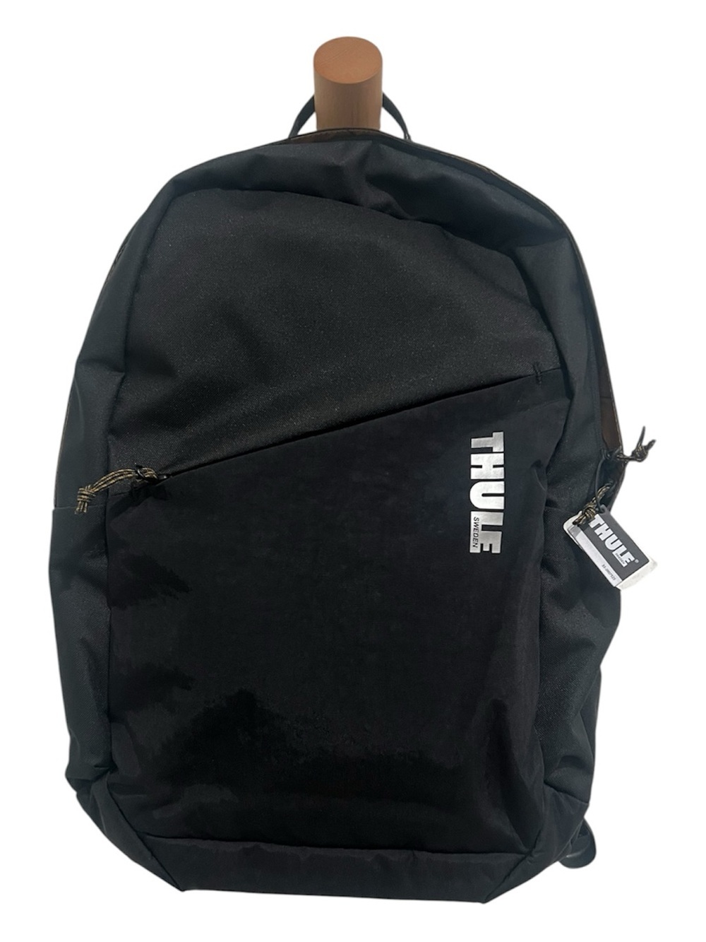 Thule Black Backpack with Front Diagonal Pocket